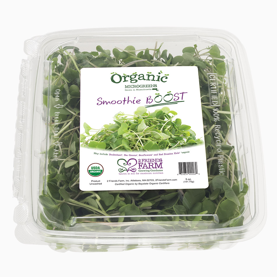 Green Smoothie Boost | Pea greens sunflower shoots red russian kale microgreens